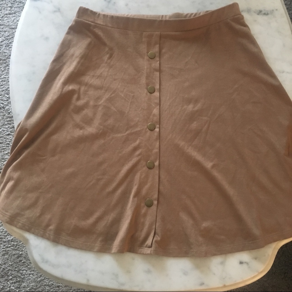 Soft Button Down Circle Skirt